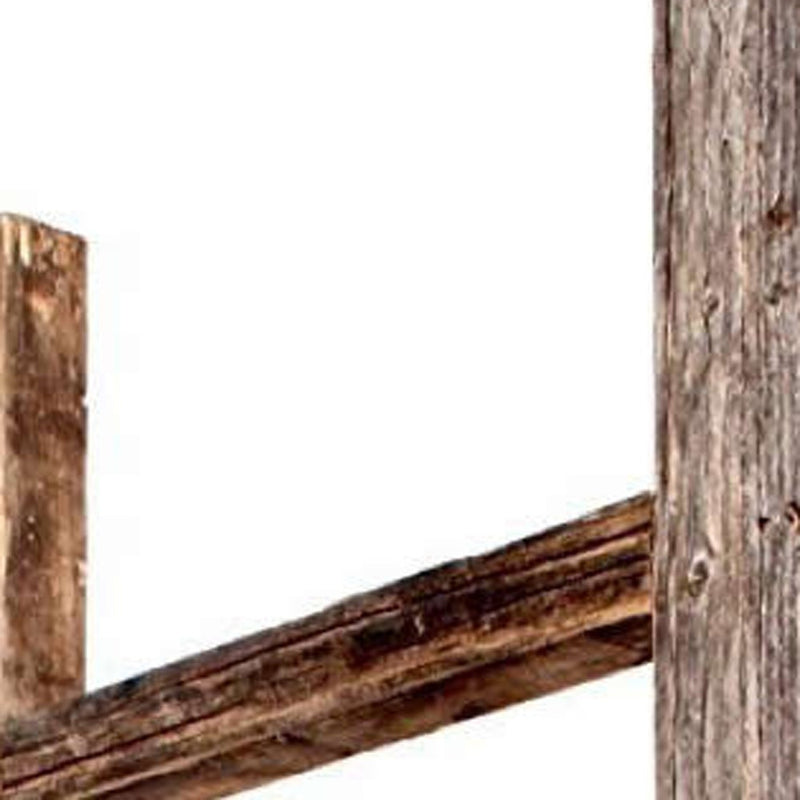 48" Gray Rustic Four Step Wood Ladder Shelf - Home Decor