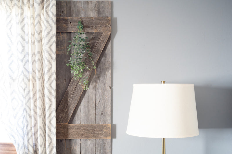 Set of Two 36" X 14" Gray Solid Wood Wall Decor - Home Decor