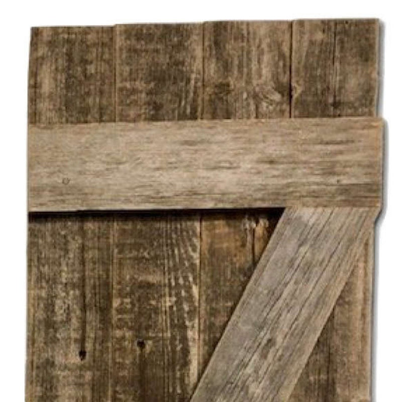 Set of Two 36" X 14" Gray Solid Wood Wall Decor - Home Decor