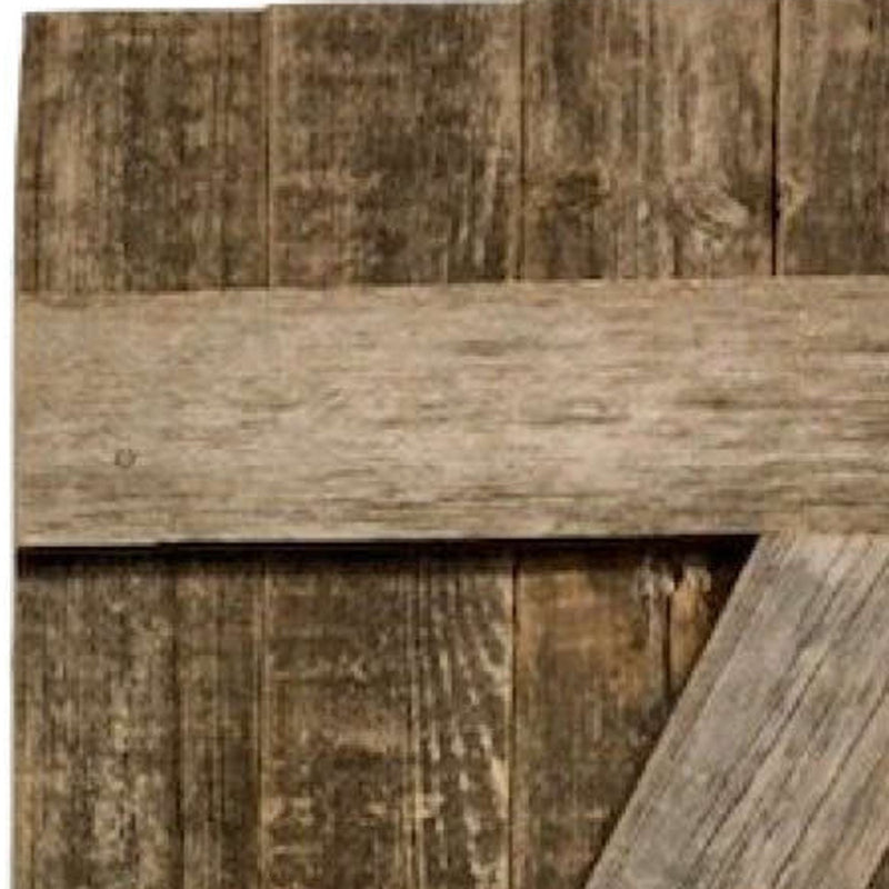 Set of Two 36" X 14" Gray Solid Wood Wall Decor - Home Decor