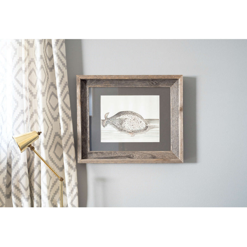 16" x 20" Gray Solid Wood Hanging Picture Frame - Home Decor