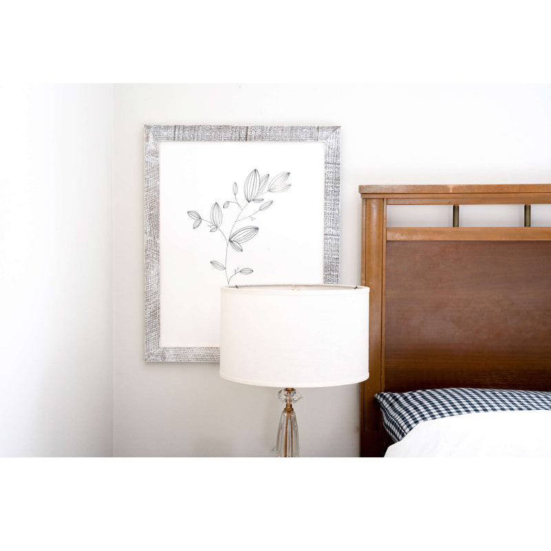 6" x 6" White Solid Wood Tabletop Picture Frame - Home Decor
