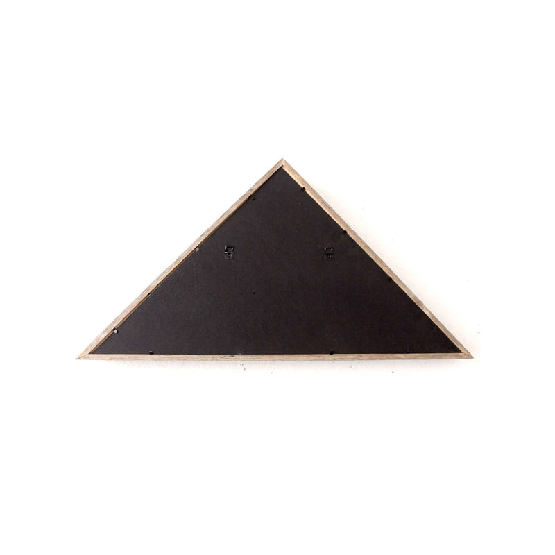 26" X 14" Gray Wood Triangle Hanging Dimensional Sculpture - Home Decor