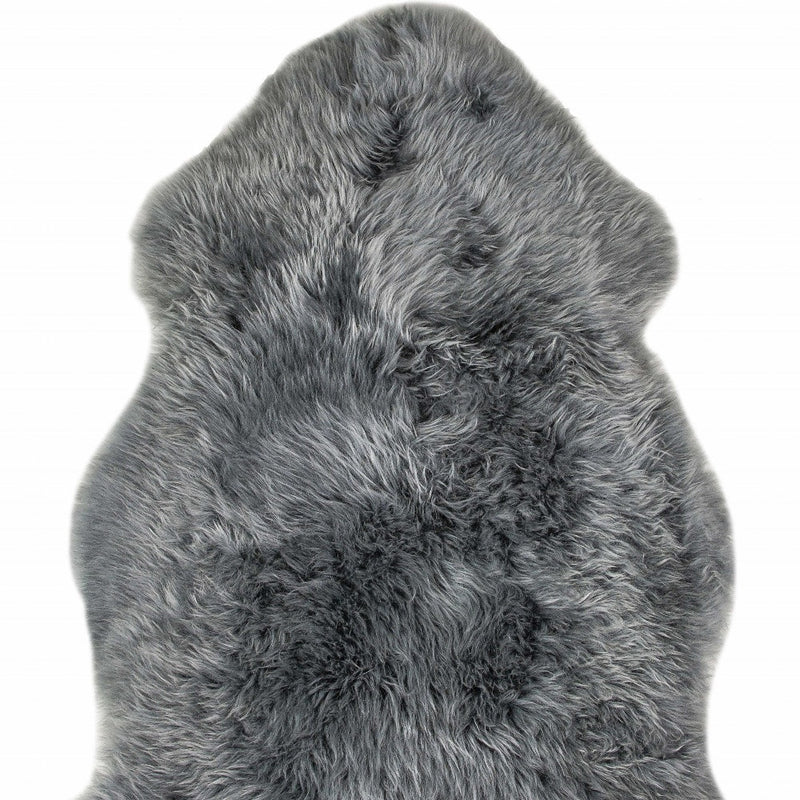 2' X 3' Warm Gray New Zealand Natural Sheepskin Rug - Home & Garden