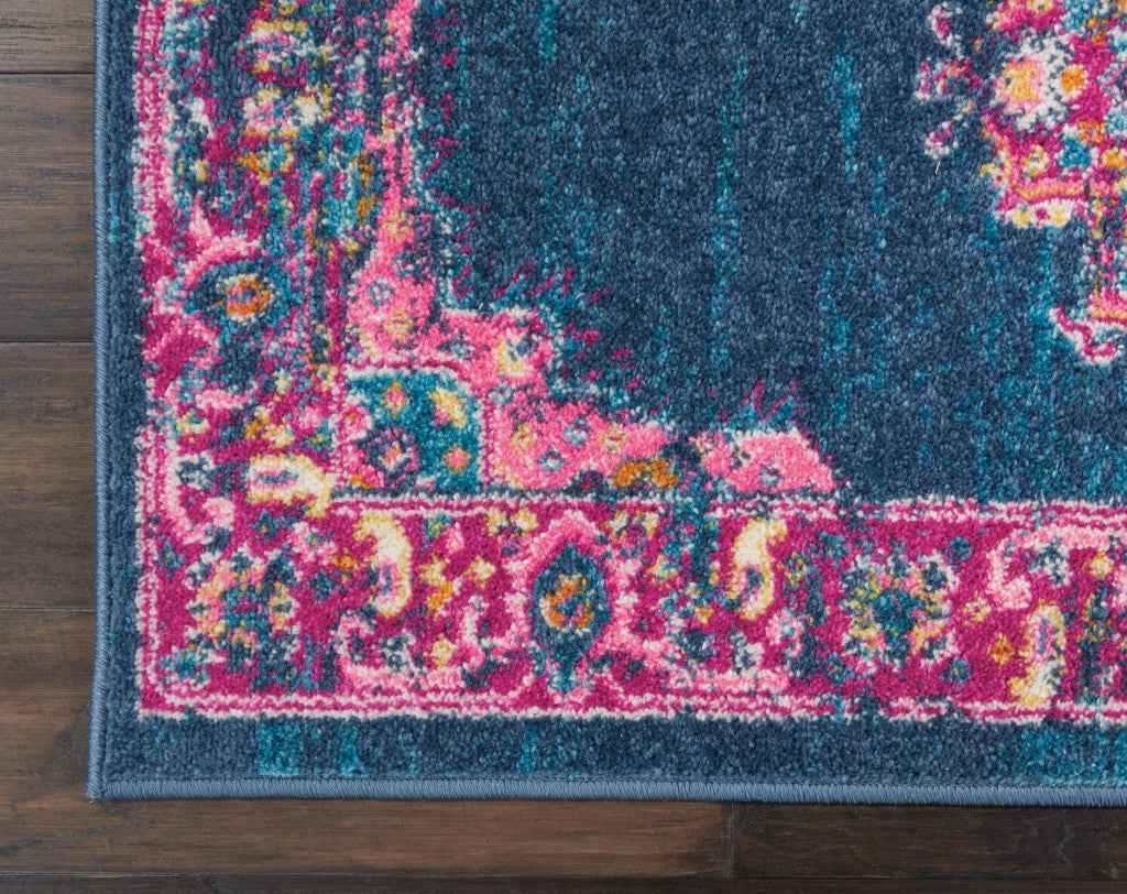 10' Blue Dhurrie Runner Rug