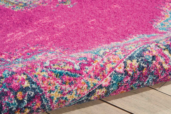 5' X 7' Fuchsia Power Loom Area Rug