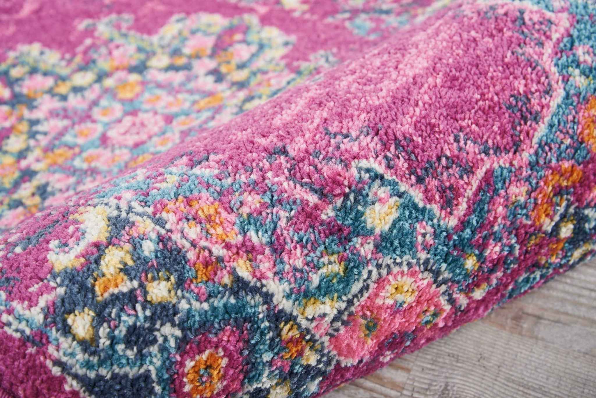 2' X 3' Fuchsia Power Loom Area Rug