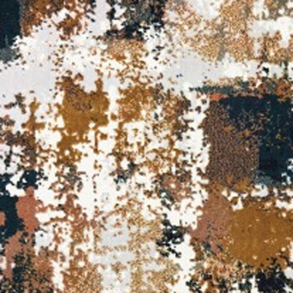 5' X 8' Ivory And Gray Abstract Area Rug - Home Decor