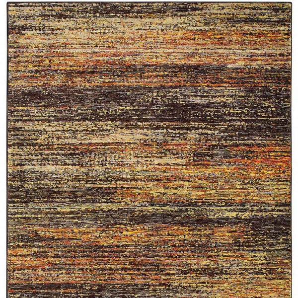 6'X9' Gold And Slate Abstract Indoor Area Rug Default Title