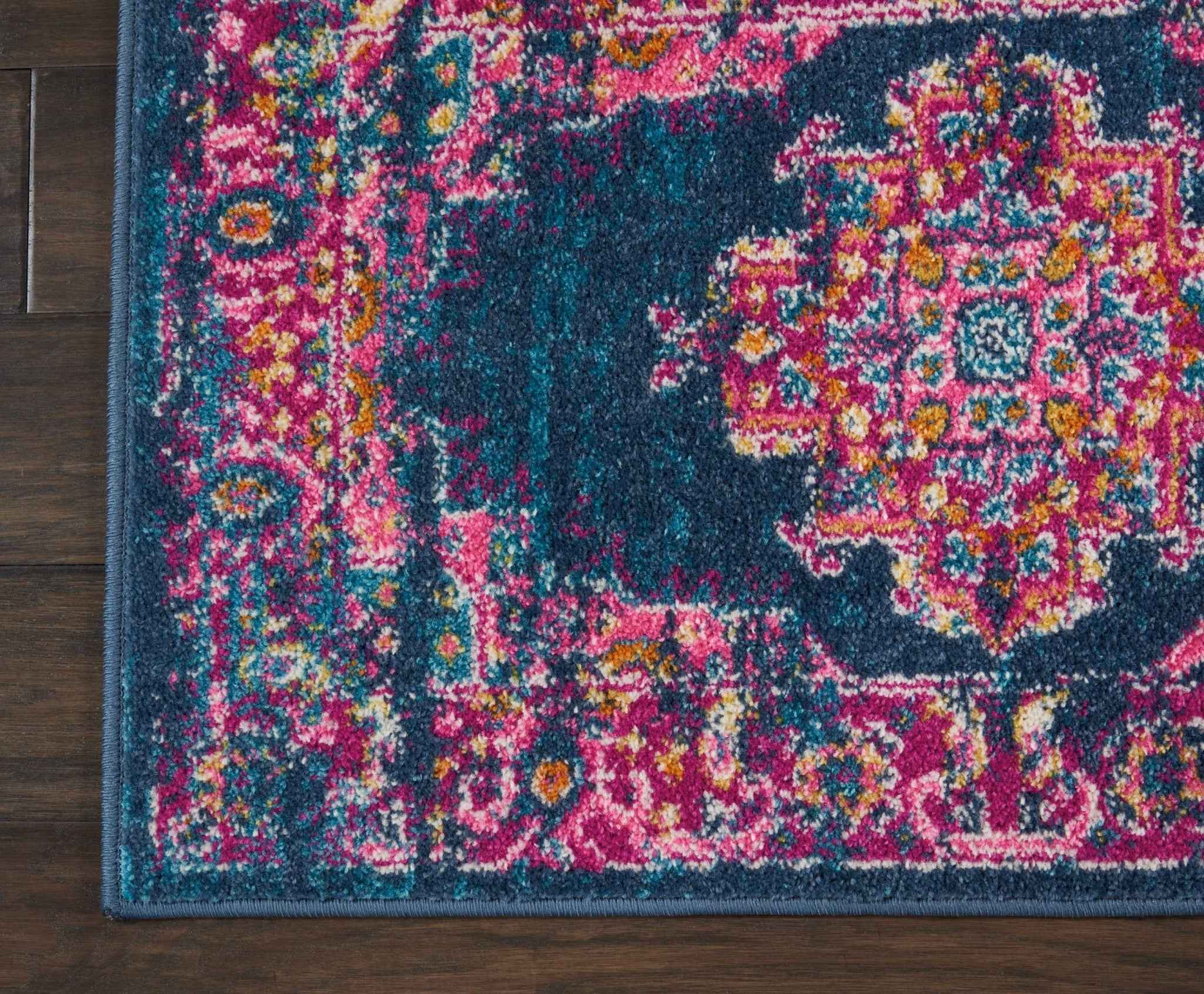 2' X 3' Blue Power Loom Area Rug