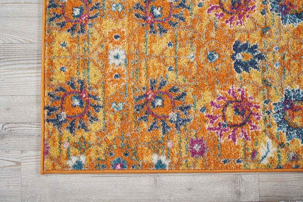 6' Sunset Floral Power Loom Runner Rug