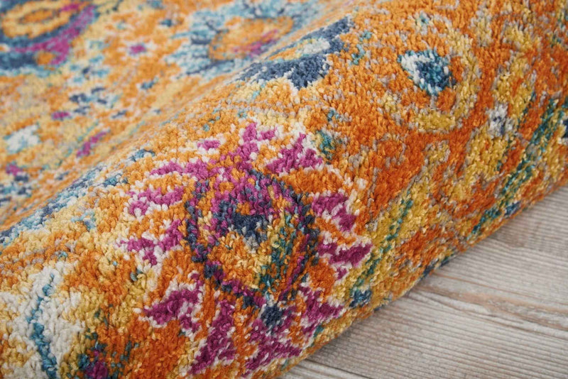 6' Sunset Floral Power Loom Runner Rug