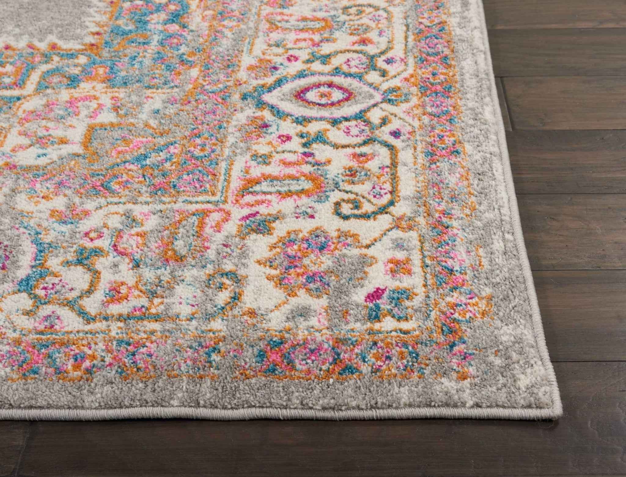 7' X 10' Gray Power Loom Area Rug