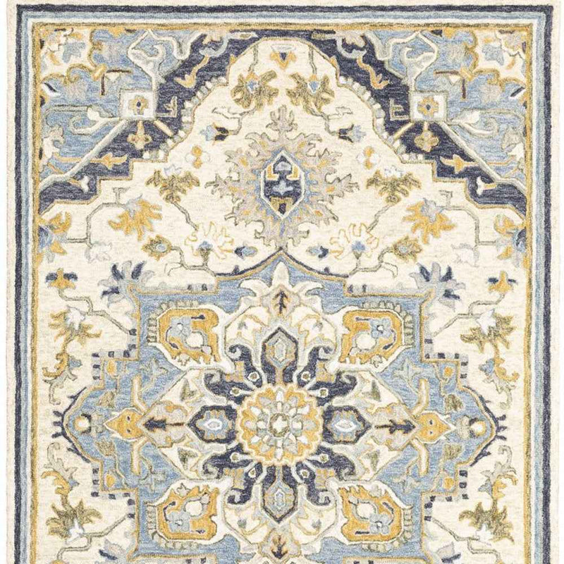 8'X10' Blue And Ivory Bohemian Rug