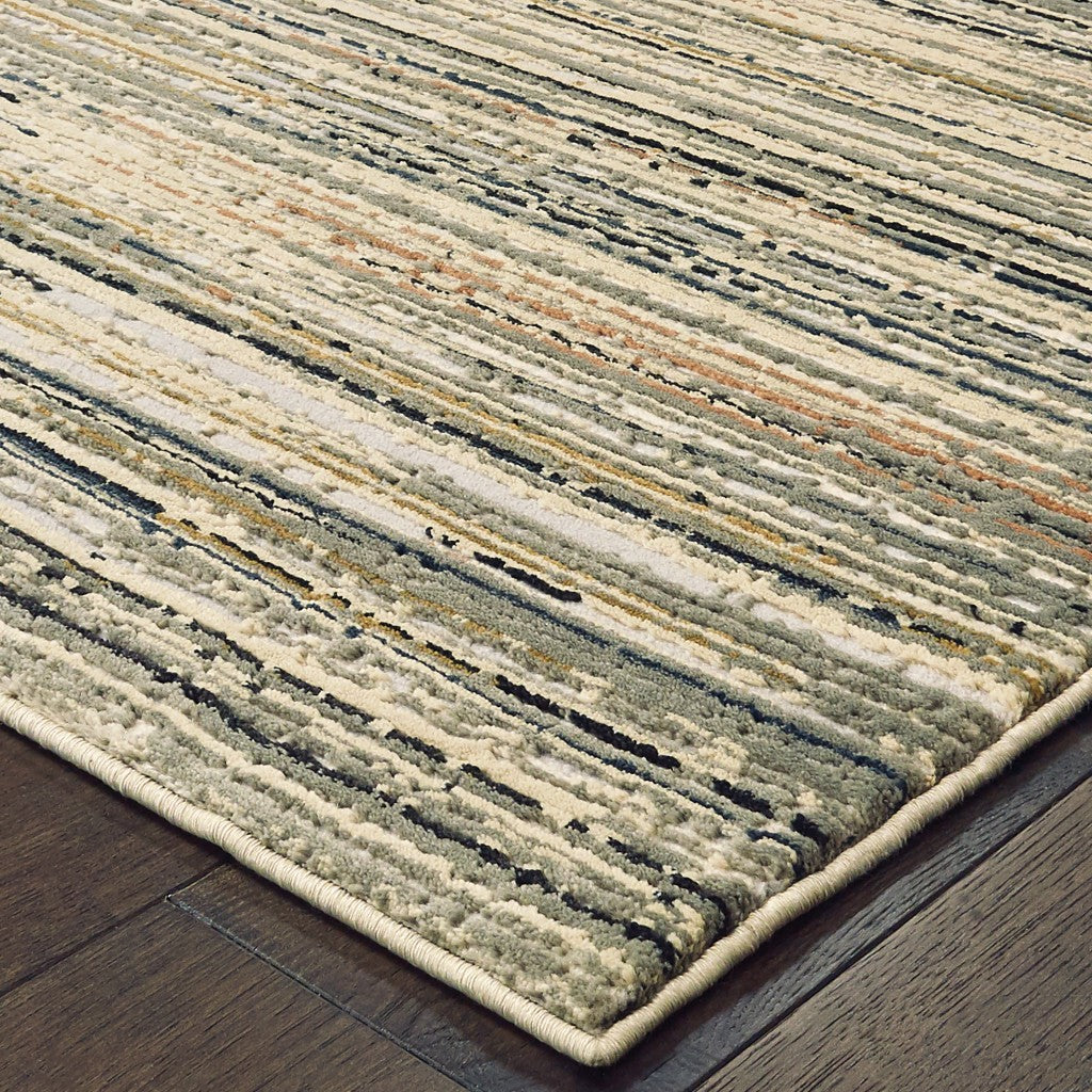 6' X 9' Ivory Sage Abtract Lines Indoor Area Rug Default Title