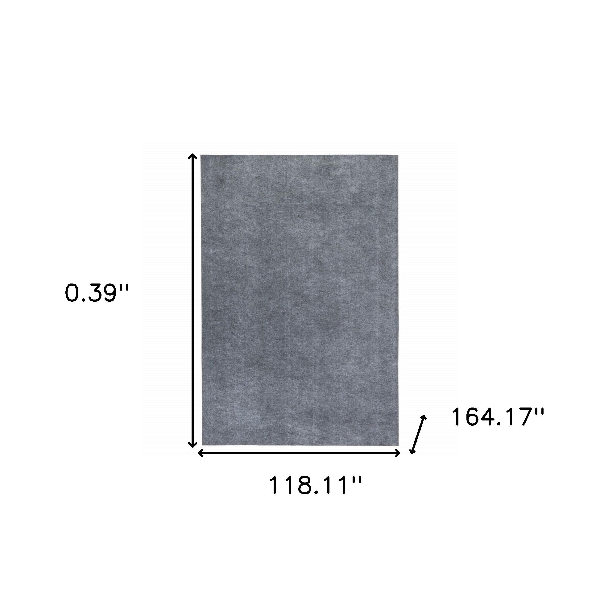 10' x 14' Gray Non Slip Rug Pad - Home & Garden