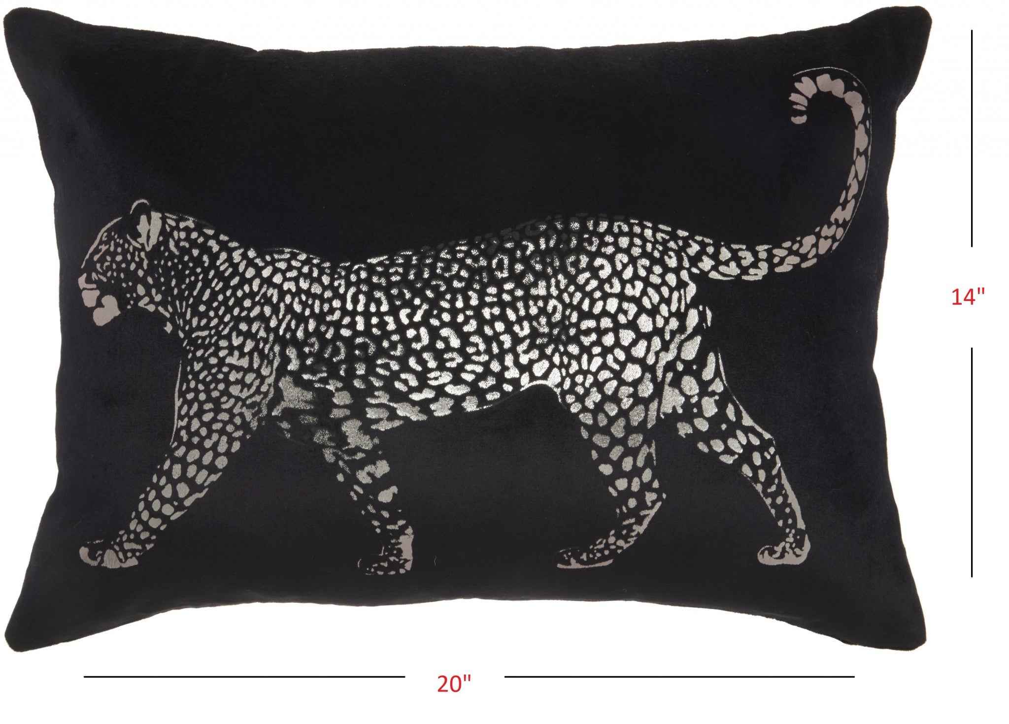 Black Leopard Lumbar Pillow