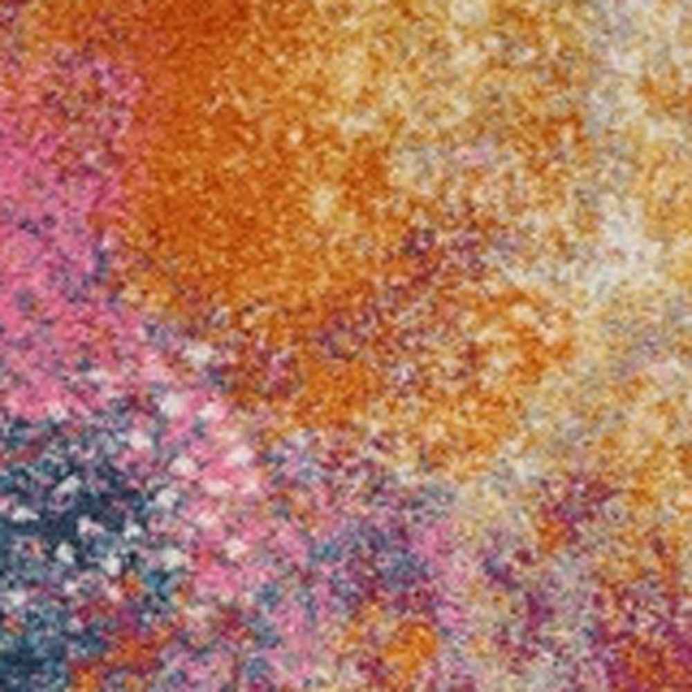 6' Sunset Abstract Power Loom Runner Rug