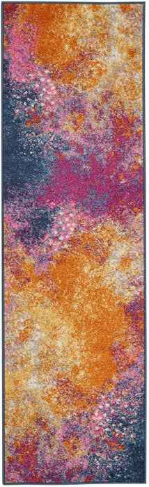 6' Sunset Abstract Power Loom Runner Rug