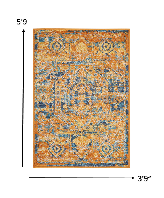 4' X 6' Sunset Power Loom Area Rug