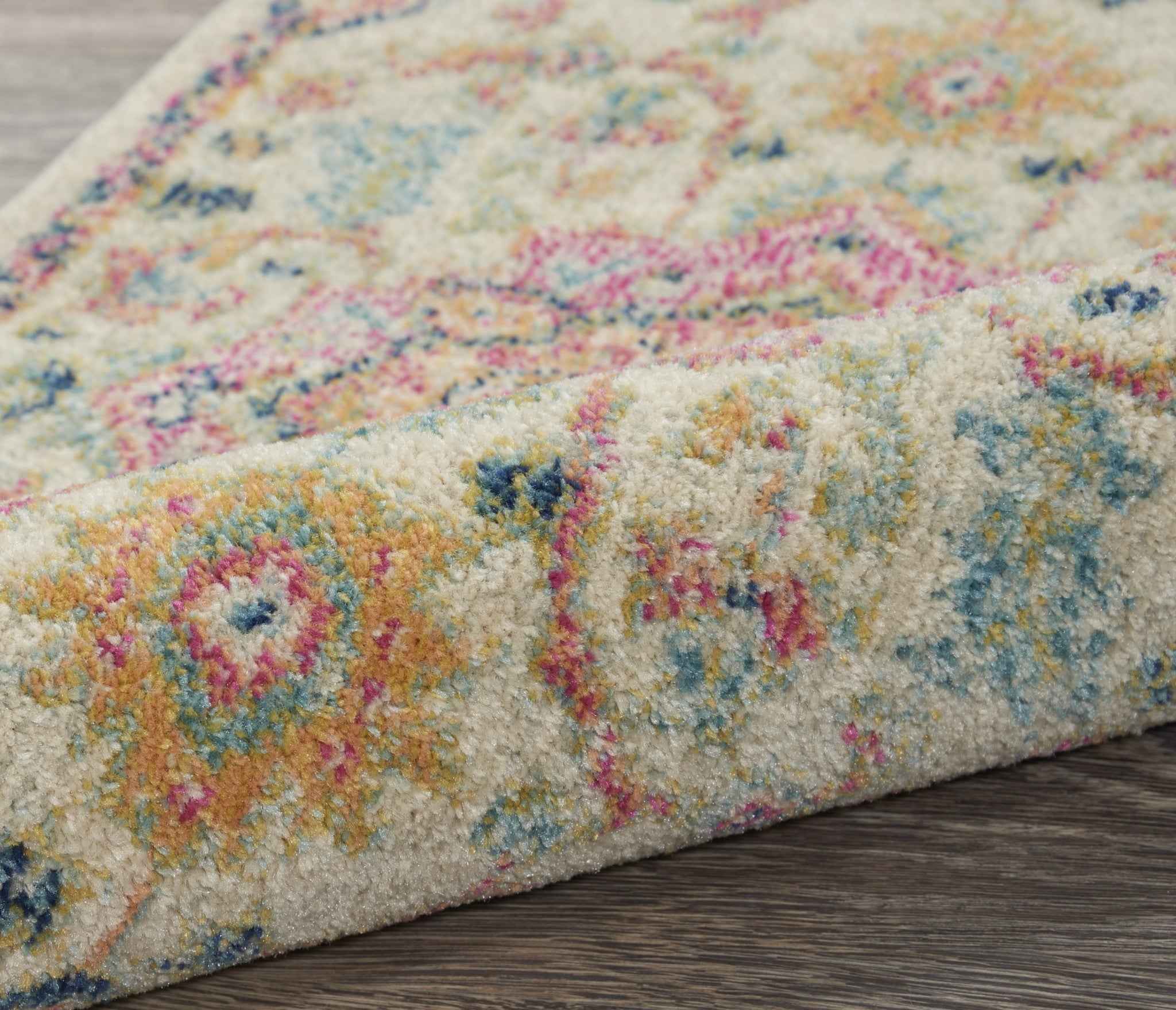 2' X 3' Pink And Ivory Southwestern Dhurrie Area Rug