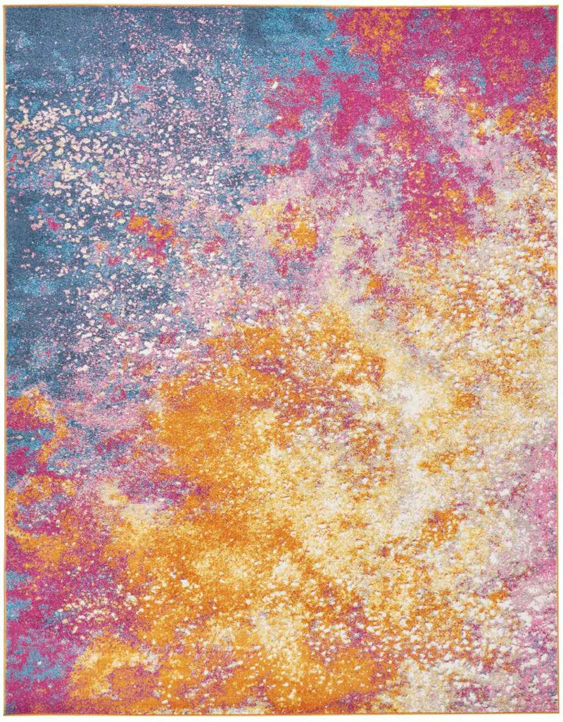8' X 10' Sunset Abstract Power Loom Area Rug