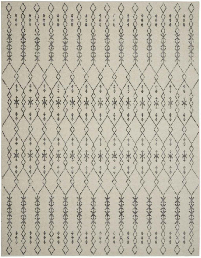 8' X 10' Gray Geometric Power Loom Area Rug