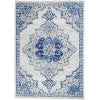 5' X 7' Navy Blue Floral Dhurrie Area Rug