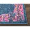 6' Blue Power Loom Runner Rug