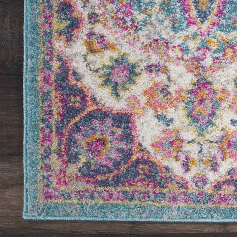 2' X 3' Pink And Green Dhurrie Area Rug