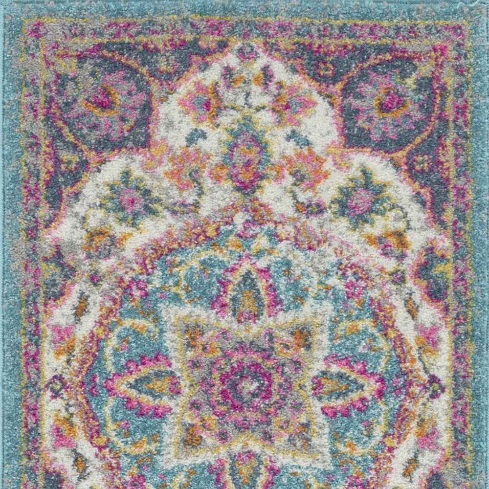 2' X 3' Pink And Green Dhurrie Area Rug