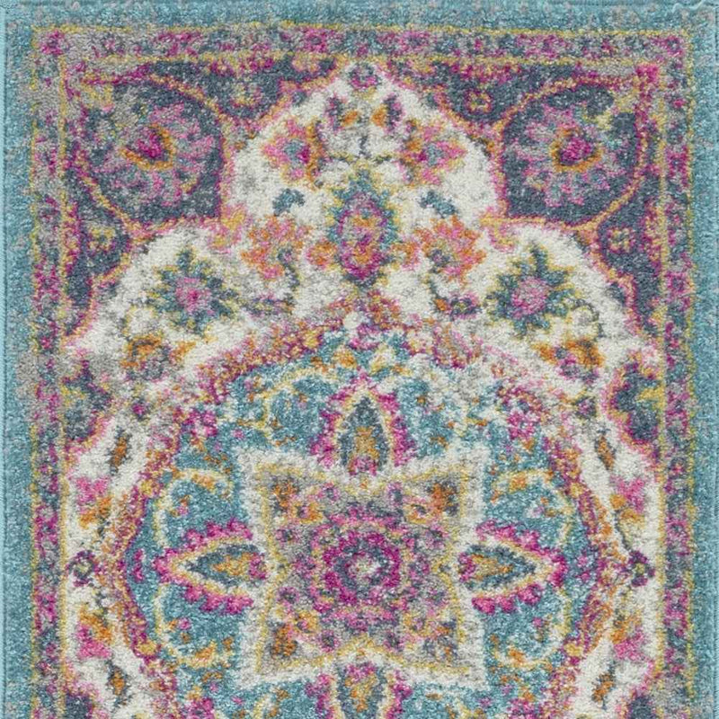 2' X 3' Pink And Green Dhurrie Area Rug