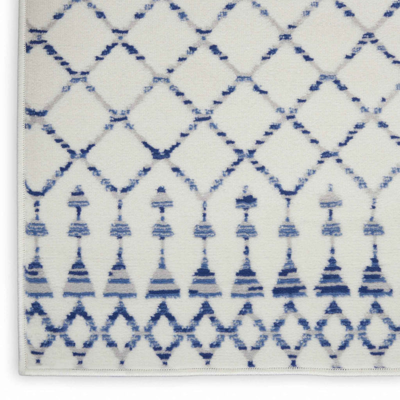 6' X 9' Ivory Geometric Berber Area Rug