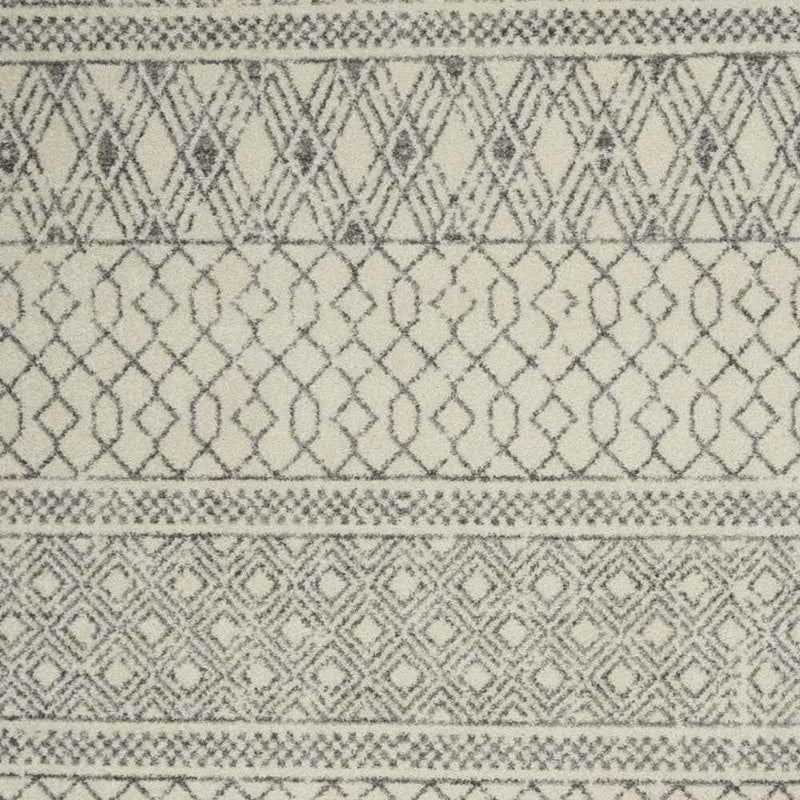 5' X 7' Gray Geometric Power Loom Area Rug