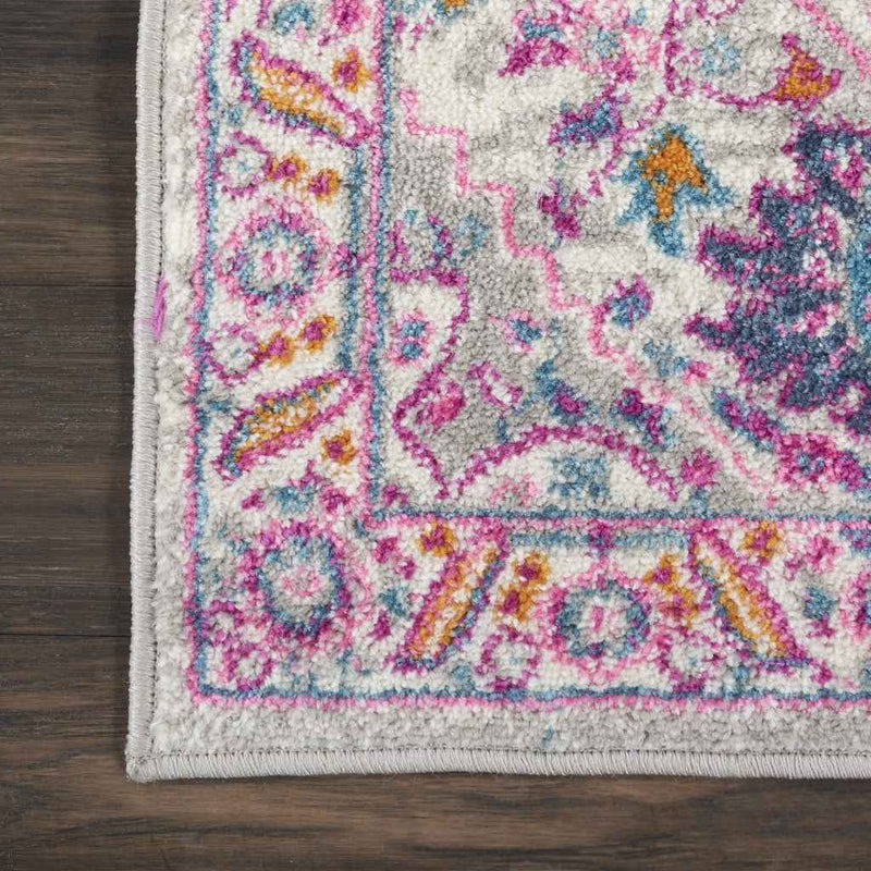 2' X 3' Pink And Gray Power Loom Area Rug