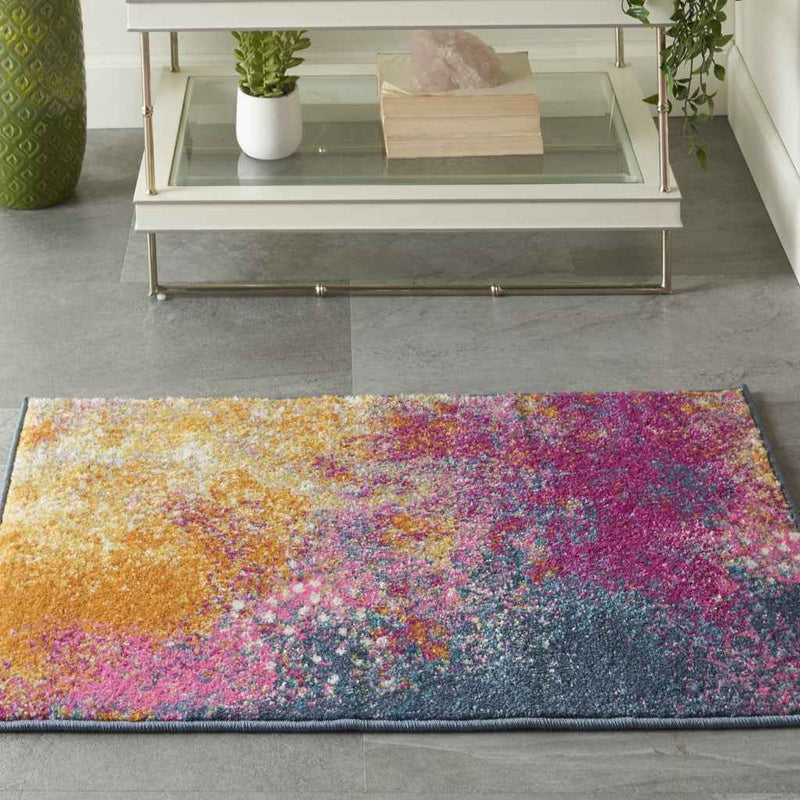 2' X 3' Sunset Abstract Power Loom Area Rug