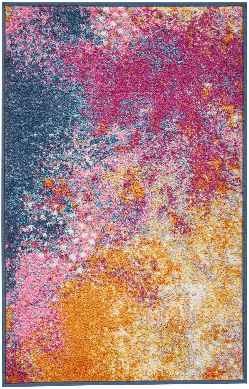 2' X 3' Sunset Abstract Power Loom Area Rug
