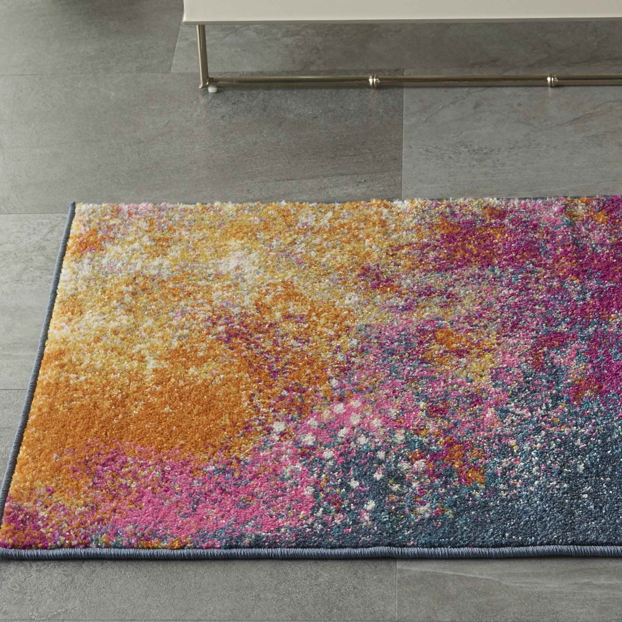 2' X 3' Sunset Abstract Power Loom Area Rug