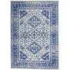 6' X 9' Navy Blue Geometric Dhurrie Area Rug