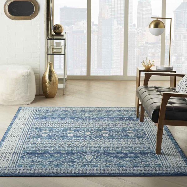 4' X 6' Navy Blue Power Loom Area Rug