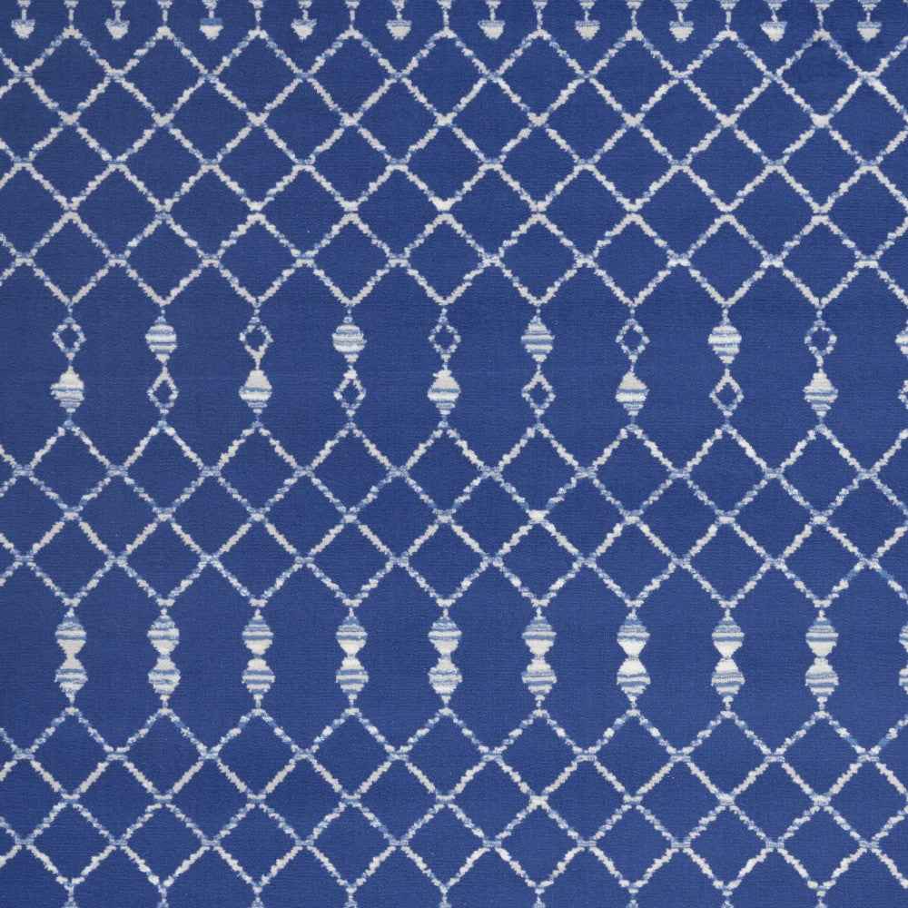 5' X 7' Navy Blue Geometric Berber Area Rug