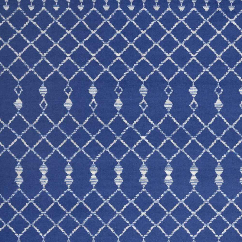 5' X 7' Navy Blue Geometric Berber Area Rug