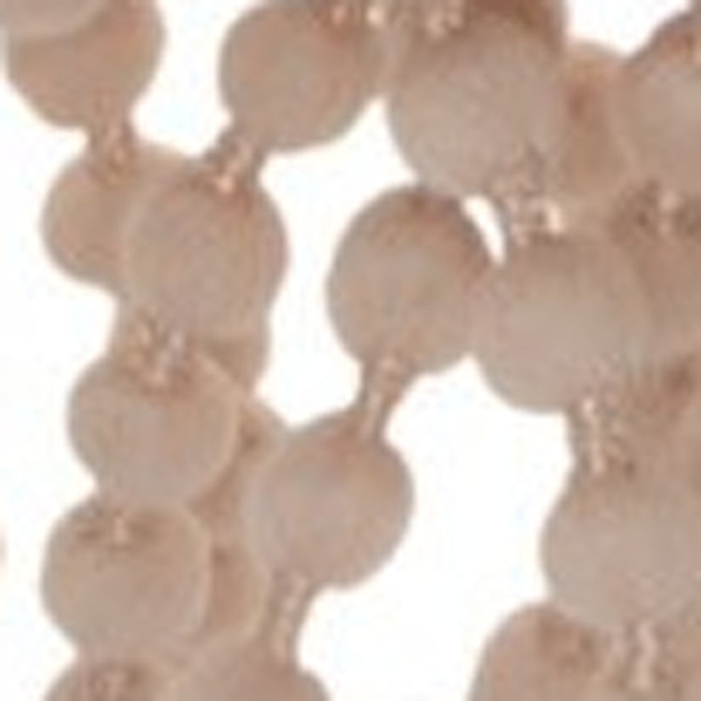 20" Pale Pink Shaggy Beads Square Throw Pillow Default Title