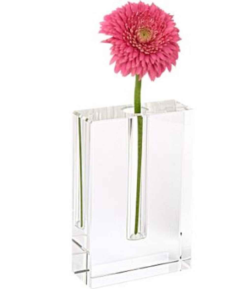 Modern Clear 8 Block Optical Crystal Vase