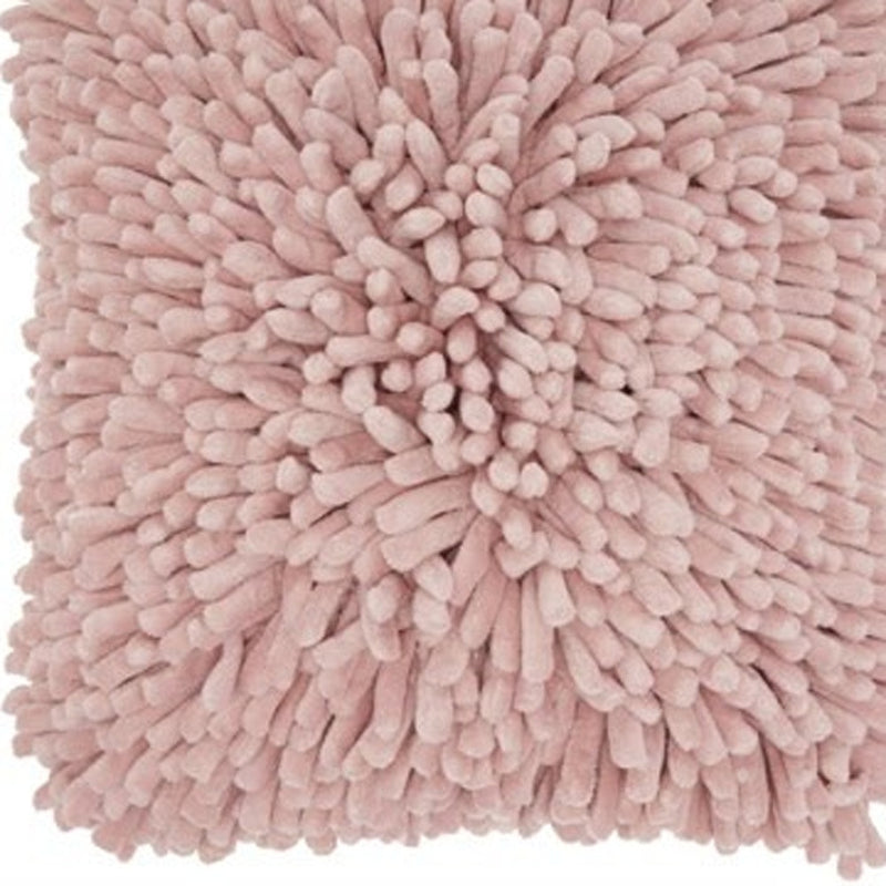 20" Pale Pink Soft Nubby Shag Throw Pillow - Home Decor