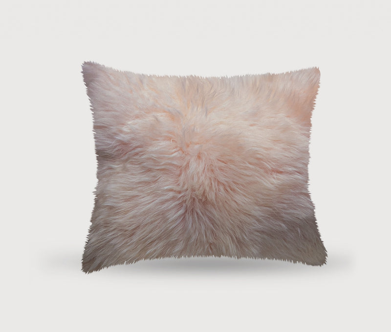 18" Blush Sheepskin Throw Pillow - Home Decor