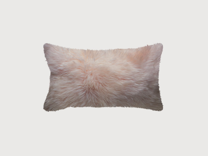 Blush Natural Sheepskin Lumbar Pillow - Home Decor