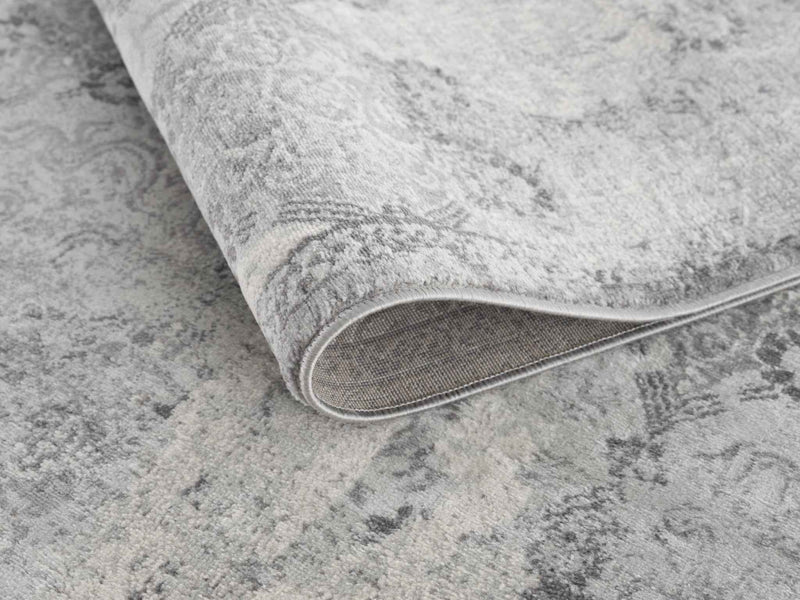 2’ X 8’ Gray Distressed Trellis Pattern Runner Rug - GreatEagleInc