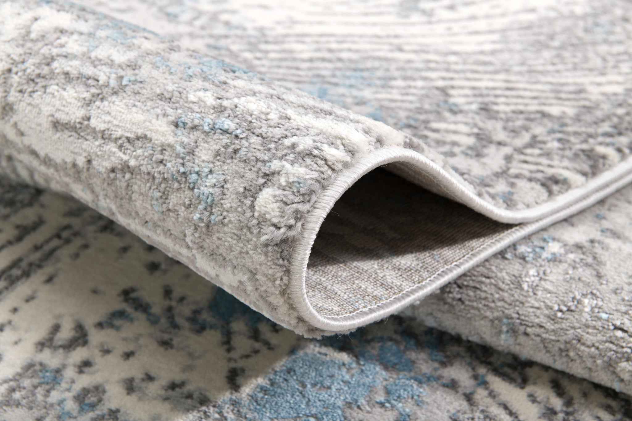 8' X 10' Blue Abstract Dhurrie Area Rug