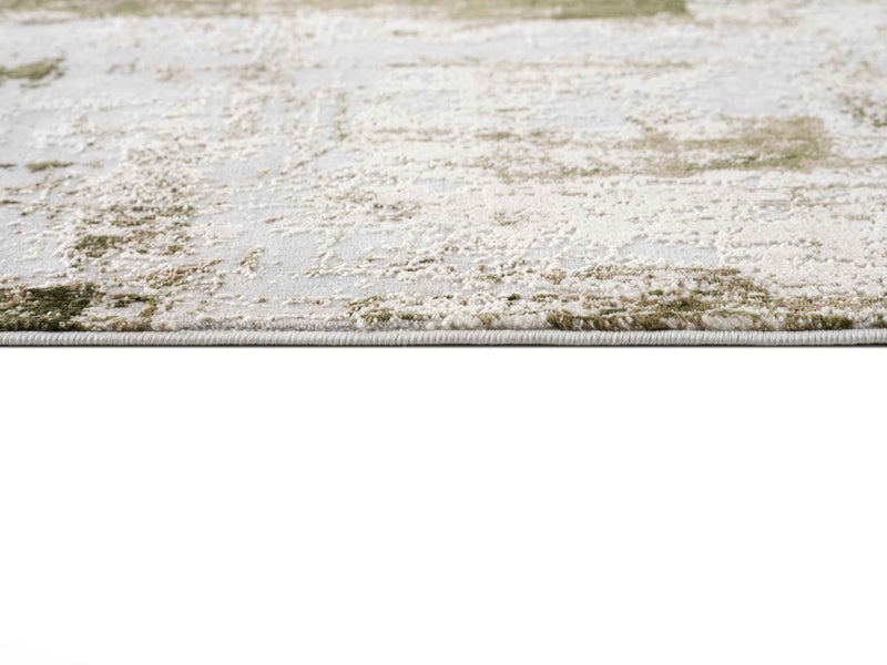 6' X 9' Green Abstract Dhurrie Area Rug